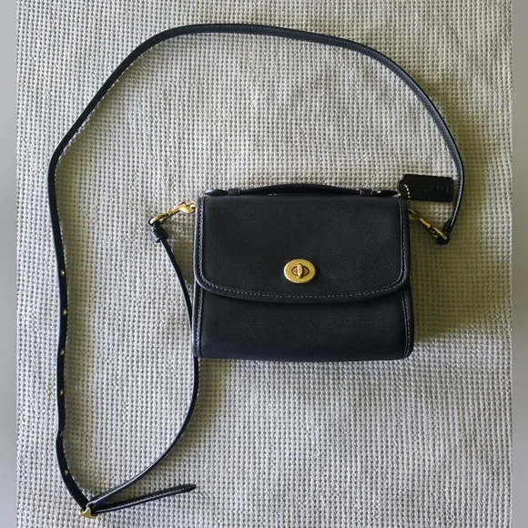 Coach Kip Turnlock Black Crossbody Bag - Picture 3 of 14